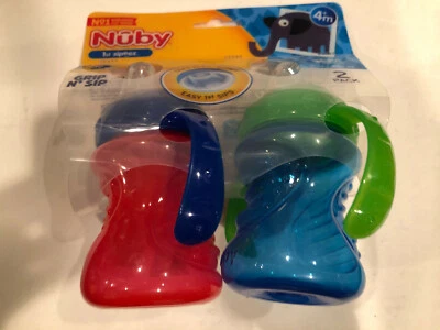 ¡Nuevo! Nuby 1st sipeez 4m+ paquete doble rojo y azul libre de BPA 8 oz / 240 ml Foto 1 de 3