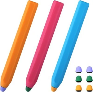 3x Gummi Touchscreen Stift mit 6 Ersatzspitzen für Kinder Tablet Eingabestift - Zdjęcie 1 z 8