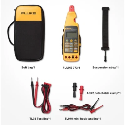 Fluke 773 Milliamp Process Clamp Meter 4 to 20 mA Signals Provide Loop Power - Image 1 of 4