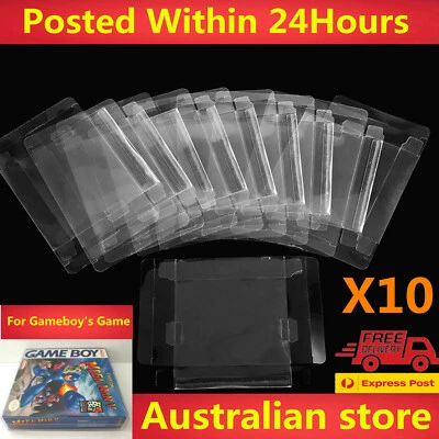 10 x Game Boy DMG Cartridge Protector Cases | Clear Plastic Box Covers - Image 1 of 3