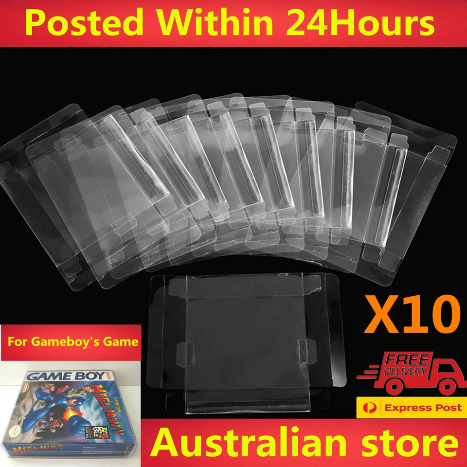 10 x Game Boy DMG Cartridge Protector Cases | Clear Plastic Box Covers - Image 1 of 3