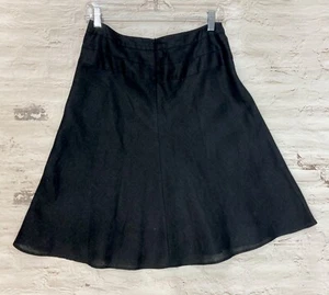 Ann Taylor Womans Skirt Sz 2 Black Flare Luxury Flowy - Picture 1 of 7