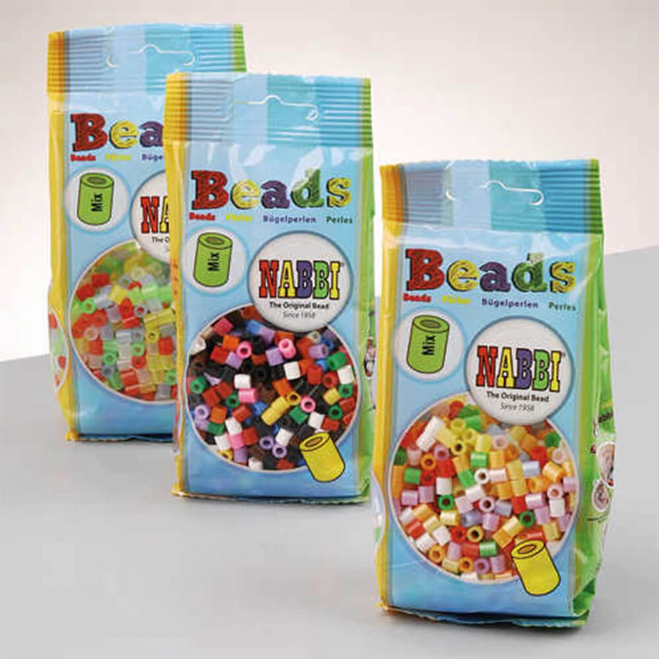 Nabbi® Bügelperlen Ø 5 mm, 1.100 Stk. Verschiedene Farben - Bild 1 von 1