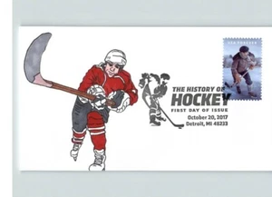 Hand Painted The History of ICE HOCKEY, # 1 of 1 made, First Day of Issue - Picture 1 of 1