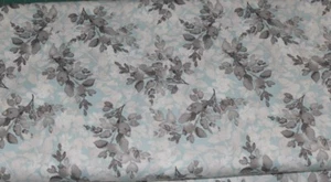 100 % Cotton fabric ~ Blue, gray, white design ~ BTY - Picture 1 of 2