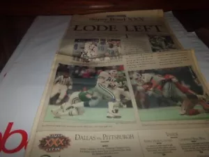 Super Bowl 30 rarezas 96 vintage de Dallas Morning News Dallas Cowboys vs Steelers - Imagen 1 de 14