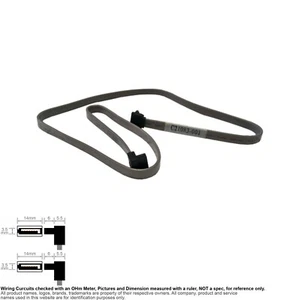 Kabel SATA 7-Pin Daten CD HDD SSD Laufwerk 29" 90 Grad rechtwinklig Low Profile - Bild 1 von 3