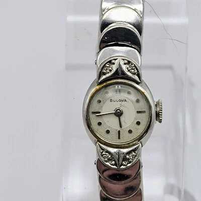 Reloj Pulsera Bulova 10k GF 21 Jewel L8 De Colección 5AD - Acento Diamante - Funcionamiento Foto 1 de 4