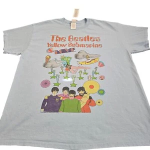 NWT Men's Licensed Junk Food Baby Blue Beatles Yellow Submarine Group Tee Size L - Picture 1 of 9