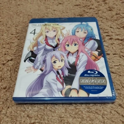 The Asterisk War Volume 4 Aniplex Release 2-Disc Blu-ray Set OOP - Brand New - Image 1 of 3