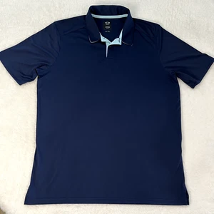 Oakley Mens Shirt Large Blue Indigo Divisional Golf Polo Regular Fit Performance - Picture 1 of 7