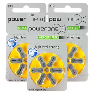 Power One 10 Size Hearing aid batteries * Zinc air Mercury free Varta x 60 cells - Picture 1 of 8