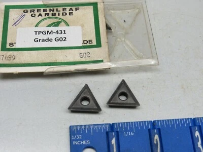 GREENFIELD TPGM-431 CARBIDE INSERTS  (9 PCS) NEW GRADE G02 - Image 1 of 2