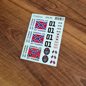 GENERAL LEE DUKE OF HAZZARD 1/25 Scale Decals Stickers Cut Kit RC Car Tamiya HPI - Picture 1 of 1
