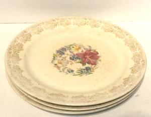 3 Royal China Dinner Plates - Robinhood Pattern - w/Warranted -22K Gold Filigree - Picture 1 of 8