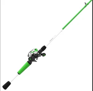 zebco roam baitcast reel and fishing rod combo, fiberglass fishing pole - Picture 1 of 8