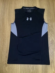 Under Armour HeatGear Armour Youth Sleeveless Top in Black. Size Youth XL - Picture 1 of 5