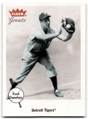 2002 Fleer Greats of the Game Hank Greenberg Detroit Tigers #100 - Image 1 of 2