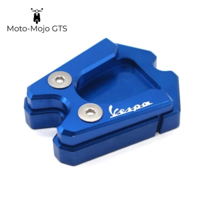 Vespa GTS GTV GT soporte lateral placa de pie 125 200 250 300 azul Foto 1 de 4
