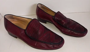 Mocasines de cuero cordobés italiano vintage BRUNO MAGLI para hombre talla 9 diseño de retazos - Imagen 1 de 14