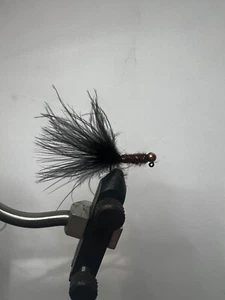 Reactive black leach, size 8 hook with 3.00mm copper tungsten bead head x5 count - Picture 1 of 1