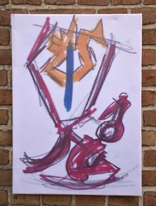 KUNSTDRUCK >FILETIERTE GEDANKEN< LKW Plane auf Keilrahmen, KOMAWA - Bild 1 von 2