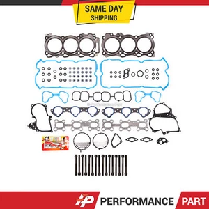 Head Gasket Set Head Bolts Fit 09-14 Nissan Altima Murano Maxima Quest VQ35DE - Foto 1 di 10