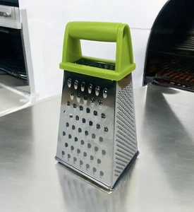 Box Grater Shredder Four Sides For Cheese And Food Stainless Steel New - Picture 1 of 12