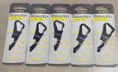 Herramienta de llave ClipKey Nite Ize DoohicKey - negra (paquete de 5) Foto 1 de 4