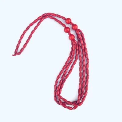 Collar de múltiples hebras con cuentas de madera boho chic Foto 1 de 4