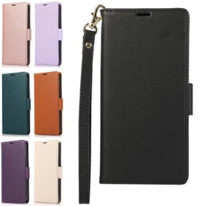 PU Leather Flip Stand Wallet Phone Case For Samsung Galaxy A36 A56 A16 W/ Strap - Picture 1 of 41