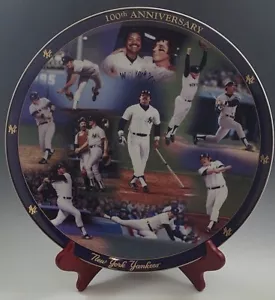 DANBURY MINT 100th ANNIVERSARY NEW YORK YANKEES PLATE 12'' 1971-1980 MIB - Picture 1 of 7