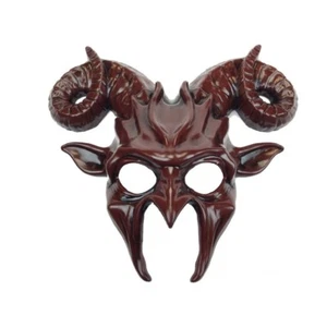 GOAT RAM ARIES SHEEP KRAMPUS STEAMPUNK COSTUME MASK HORNS DEMON DEVIL GARGOYLE - Picture 1 of 13