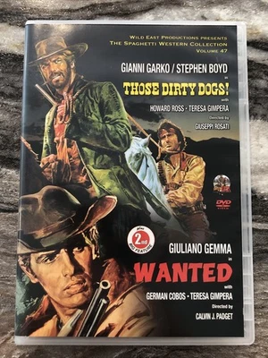 Those Dirty Dogs & Wanted Wild East DVD Spaghetti Western Double Like New Garko  - Image 1 of 4