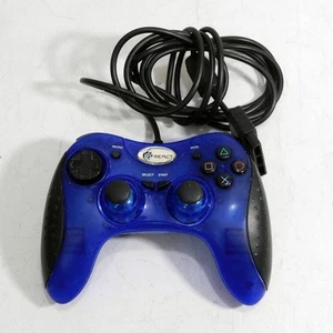 React Premium Controller For Sony Playstation 2 PS2 PS21000RT Blue Tested Turbo - Picture 1 of 4