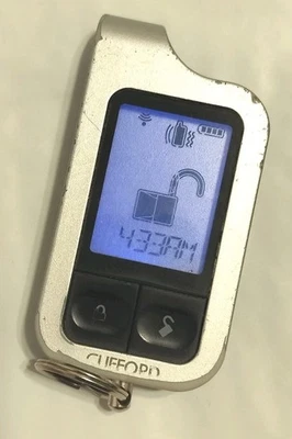 CLIFFORD 2-WAY REMOTE START TRANSMITTER FOB EZSDEI7752 7752X - Image 1 of 4