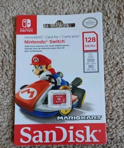 SanDisk 128 GB MicroSDXC Memory Card Special Mario Kart Version Nintendo Switch - Photo 1 sur 2