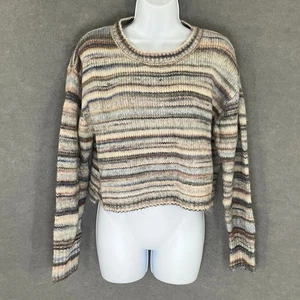 Z Supply gestreifter Strick Cropped Pullover Damen Gr. S Wollmischung Rundhals Pullover - Bild 1 von 9