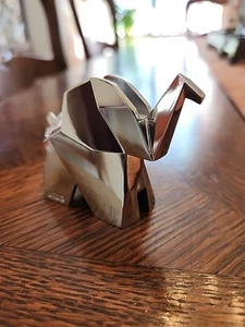 Vintage UMBRA Italien Origami ELEFANT Chrom Ring Halter - Bild 1 von 12