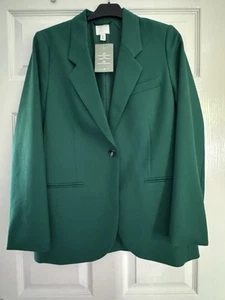 H & M Green Ladies Blazer. Size Small - Picture 1 of 7