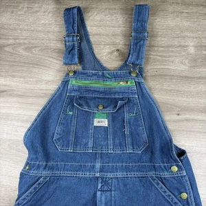 Mono Liberty Para Hombres 36x28 Denim Azul Jean Babero Mono Ropa de Trabajo Exterior *LEER - Imagen 1 de 22