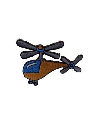 Applicazione Ricamo Elicottero Termoadesivo Patch 6x5 Cm 19197 - Immagine 1 di 2