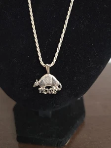 20" 925 ROPE CHAIN w/TEXAS pendant - 1.6mm ITALY 925 - Picture 1 of 11