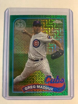 Greg Maddux 2024 Topps Chrome 更新绿色 Mojo 折射器 #T89CU-8 小熊队 /99 SSP — 第 1/2 张图片