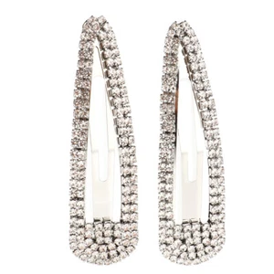 2 Stück Strass Druckknopf Haarspangen Strass Haarspangen für Damen Strass - Bild 1 von 12