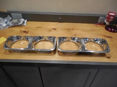 OEM 1974-1978 CHRYSLER NEWPORT HEADLIGHT CHROME BEZEL LH and RH - Image 1 of 4