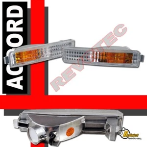 Luces de señal de parachoques transparentes Euro para Honda Accord 1990-1991 1 par - Imagen 1 de 1