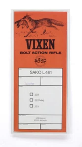 Sako Vixen L461 Sporter Info Manual. New - Picture 1 of 4