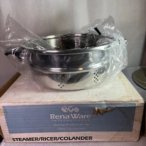 NEW Vintage Rena Ware International Steamer/Ricer/Colander 18/8 Stainless Steel - Picture 1 of 5