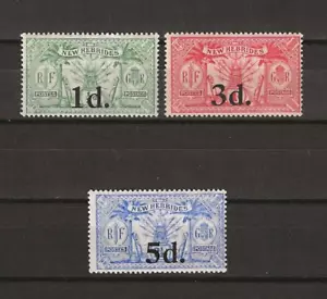NEW HEBRIDES 1924 SG 40/42 MINT  - Picture 1 of 2